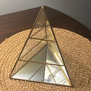 Triangular Gold Mirror Accent Piece